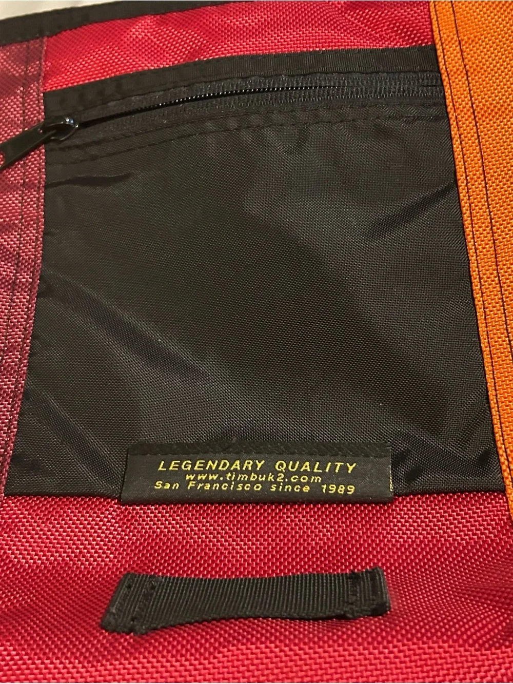 Timbuk2 Classic Three-Panel Messenger Bag Red Orange Sunset Canvas Crossbody